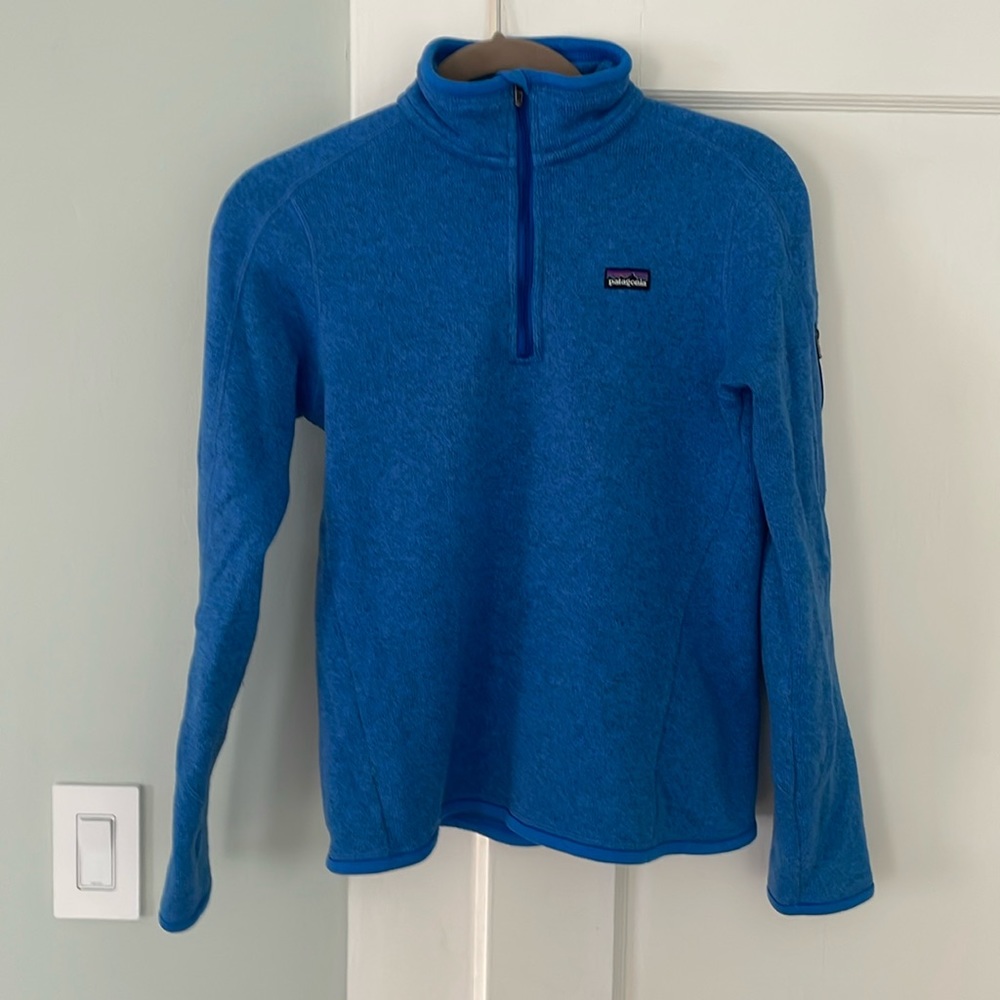 Patagonia Blue Quarter Zip Better Sweater